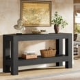 thumbnail image 3 of Tribesigns 62.99" Long Wood Console Table, Farmhouse 2-Tier Entryway Table Sofa Table, 3 of 7