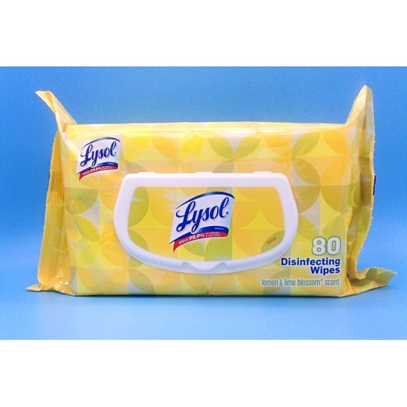 6 Pack of Lysol Disinfecting Handi-Pack Wipes, Lemon and Lime Blossom,80ct/each