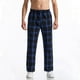 thumbnail image 4 of Pantalones largos para hombre, informales, de moda, con cintura elástica, de tela a cuadros, largos, rectos y elásticos, de poliéster., 4 of 6