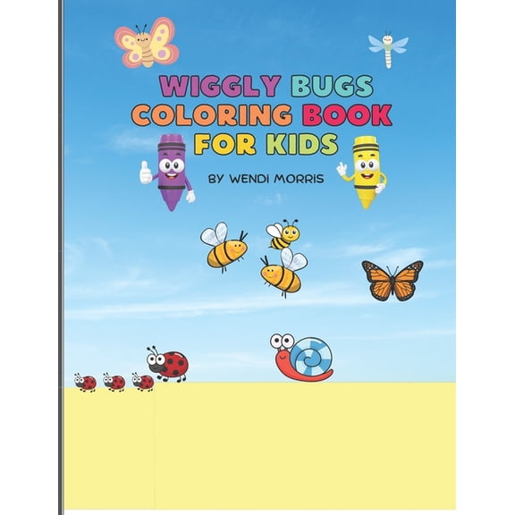 100 Page Coloring Books for Kids Wiggly Bugs Coloring Book For Kids, (Paperback)