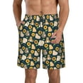 thumbnail image 2 of Uemuo Bear Sunflower Pattern Men's Swim Trunks Hawaiian Beach Bathing Suit Swimsuits Beach Quick-Dry Shorts with Pockets-3X-Large, 2 of 9