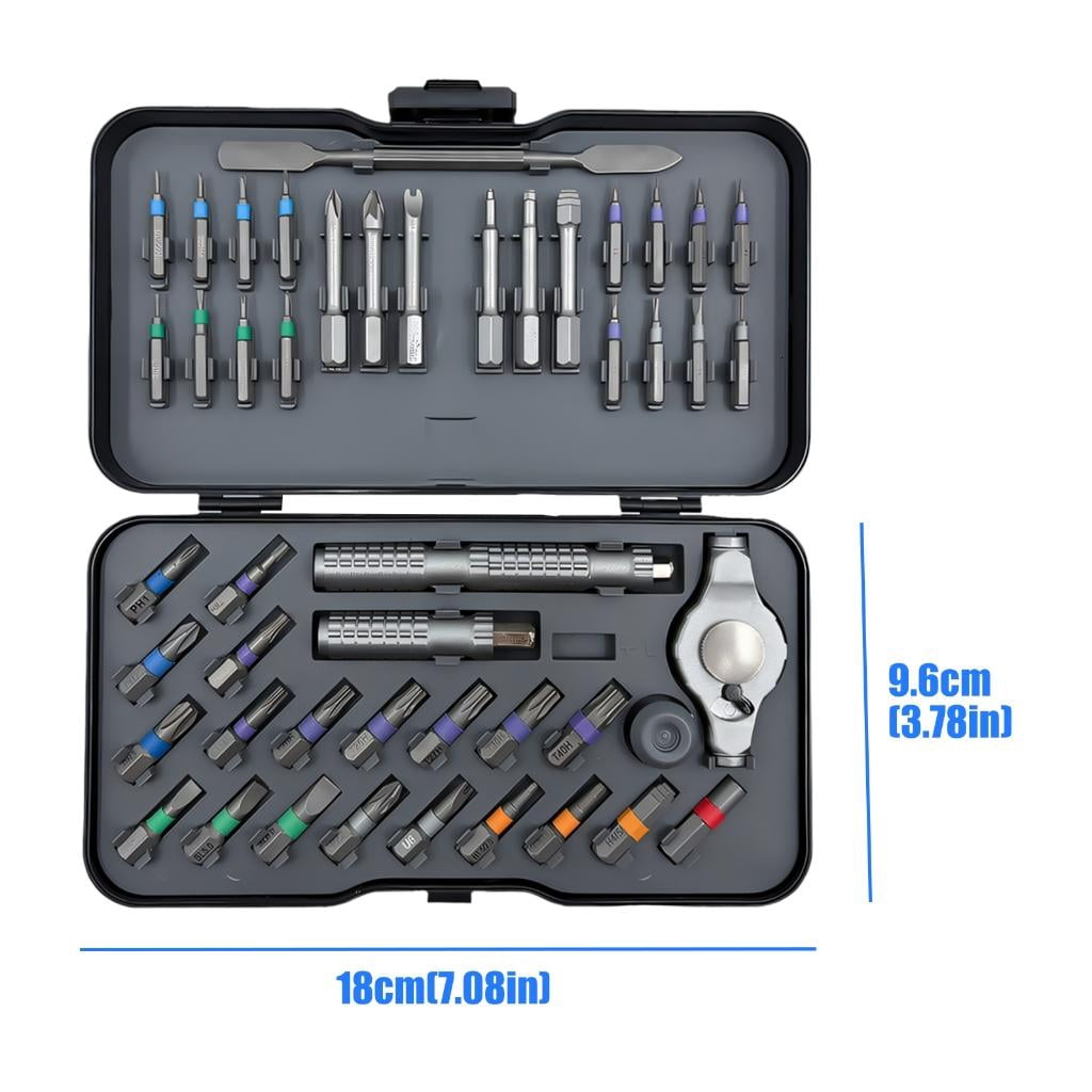 High Torques 47 In 1 Ratcheting Screwdriver Set With Comfortable Grip Ideal For Tight Space And Prolonged Use