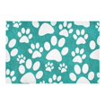 thumbnail image 2 of MKHERT White Paw Prints Doormat Rug Home Decor Floor Mat Bath Mat 23.6x15.7 inch, 2 of 3