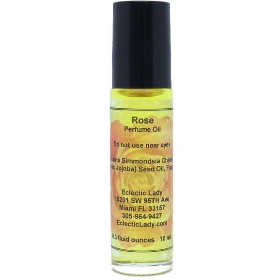 Rose Perfume Oil, 0.3 Oz Portable Roll-On Fragrance
