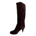 thumbnail image 2 of Knee High Brown Suede Boots - Runway Catalog, 2 of 4
