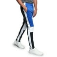thumbnail image 4 of G-Style USA Men's Hip Hop Slim Fit Track Pants - Athletic Jogger Colorblock Knee Side Stripe - Royal Blue - 2X-Large, 4 of 6