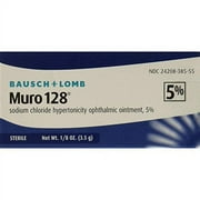 Bausch & Lomb Muro 128 5% Sterile Opthalmic Ointment, 0.12 Oz, 3 Pack