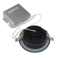 thumbnail image 2 of 12 watt LED Direct Wire Downlight Gimbaled 4 inch 3000K 120 volt Dimmable Round Remote Driver Black, 2 of 9