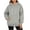 Gray, variant on Vivianyo HD Women's Kangaroo Pocket Pullover Hoodie, Long Sleeve Casual Sweatshirt for Women, Women's Beige, Sizes S-2XL