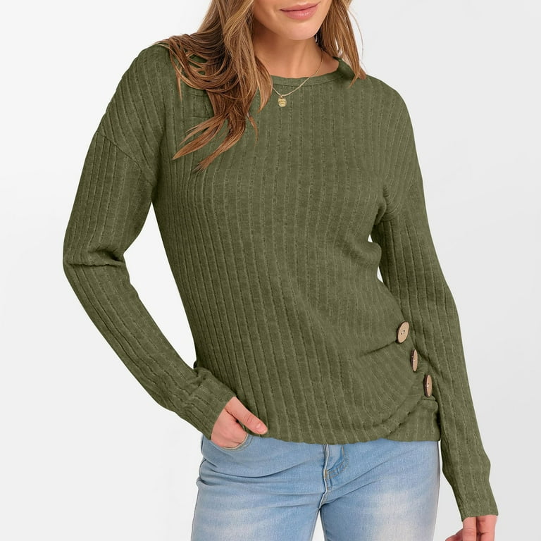 bnaln Sweaters for Women Long Sleeve Crewneck Shirts Business