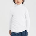 thumbnail image 2 of HCNTES Shirts Boys Boys' T-Shirt - Long Sleeve Logo T-Shirt for Boys - Athletic Crewneck Long Sleeve Tee(White,12-18 Months), 2 of 6