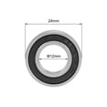 thumbnail image 3 of Uxcell Deep Groove Ball Bearing Metric Double Seal High Carbon Steel Z2 12mmx24mmx6mm, 3 of 4