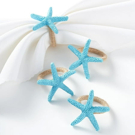 

Namzi-b Family Hotel Restaurant Desktop Decoration Napkin Rings Starfish Napkin Rings Napkin Buckles Minimalist Napkin Rings -12 pieces (blue)
