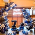 thumbnail image 3 of Juego de globos de látex Jobkoo, azul marino y plateado, 60 unidades, 3 of 7