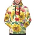 thumbnail image 4 of Bingfone Sunflower Cornflower Poppy Men'S Drawstring Hoodie Long Sleeve Pocket Sweatshirts-Large, 4 of 9