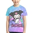thumbnail image 6 of Sanrio Kuromi Kids T-Shirt 3d Printed Graphic T-Shirts Boys And Girls Short Sleeve Shirts For Youth Kids X-Small, 6 of 6