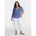 thumbnail image 2 of Terra & Sky Women’s Plus Femme Smocked Top, Sizes 0X-5X, 2 of 5