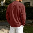 thumbnail image 7 of ZyeKqe Long Sleeve Tops for Men Corduroy Button Front Crewneck Pullover Golf Office Work Business Casual Shirts, 7 of 7