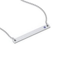 thumbnail image 2 of Engravable Bar Pendant with Birthstone, 2 of 7
