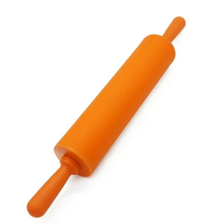 

YeccYuly Silicone Rolling Pin - Dough Roller for Pizza Cookie with Wooden Handle & Nonstick Surface - Rolling Pins for Baking Non-stick Dough Cookie Biscuit Pizza Roller Baking Tool