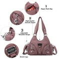 thumbnail image 3 of Angelkiss Hobo Shouder Women PU wallet with adjustable shoulder straps crossbody bag single shoulder bag Multiple Pockets, 3 of 5