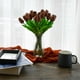 thumbnail image 4 of Tulipanes artificiales Mandy, flores sintéticas de poliuretano, color marrón, 20 tallos, 4 of 9