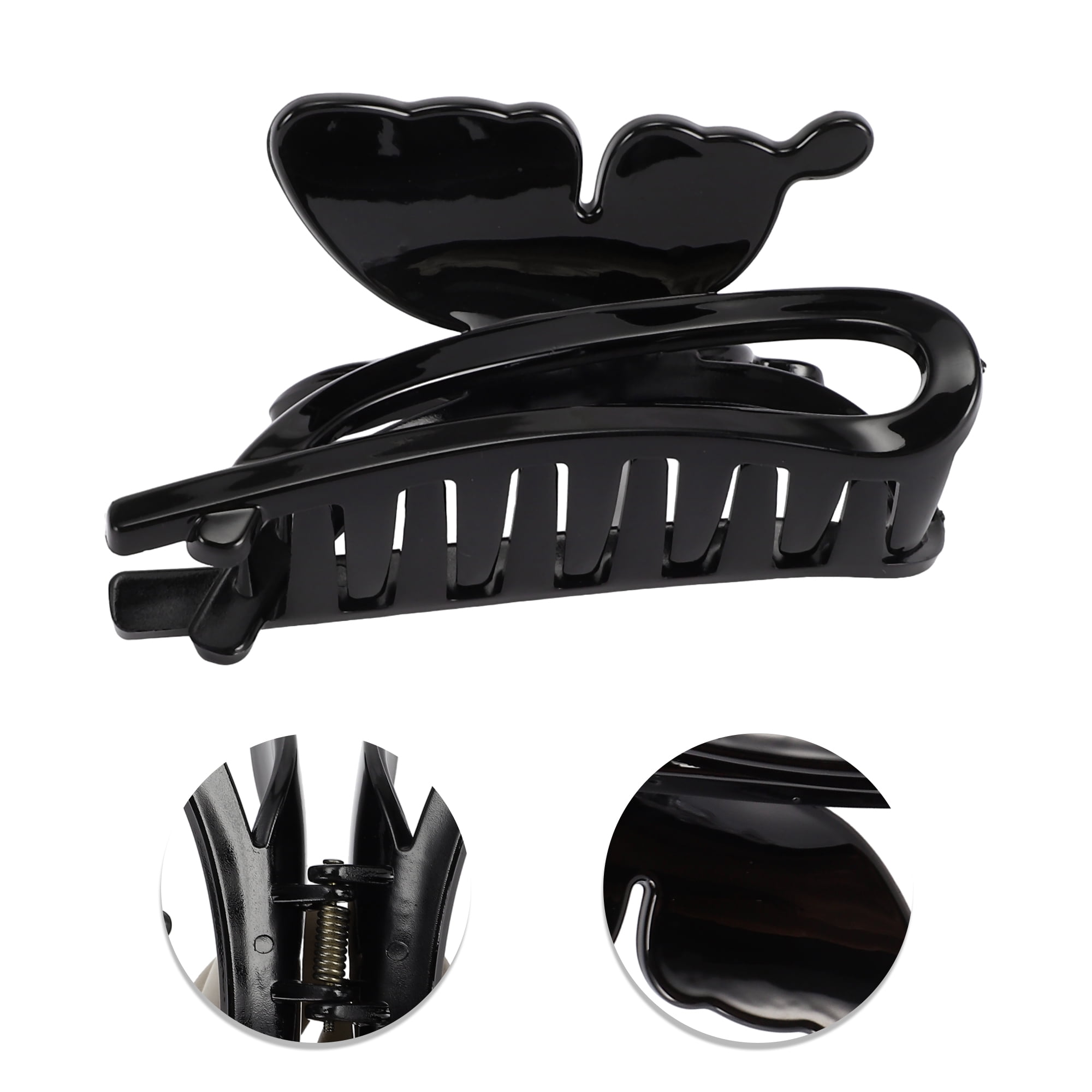 Unique Bargains Women's Elegant Butterfly Hair Clips 4.33"x2.72"x2.05" 3 Pcs Black Brown Green
