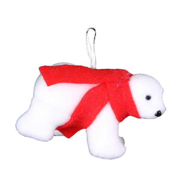 Adorno colgante navideño de oso, adorno nórdico coleccionable para colgar fotos Bufanda roja