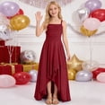 thumbnail image 7 of RUTAYY Children Girls Dress Square Collar Solid Color Party Ruffled Tiered Strapless Casual Party Wear Vacation Travel Dresses, 7 of 7