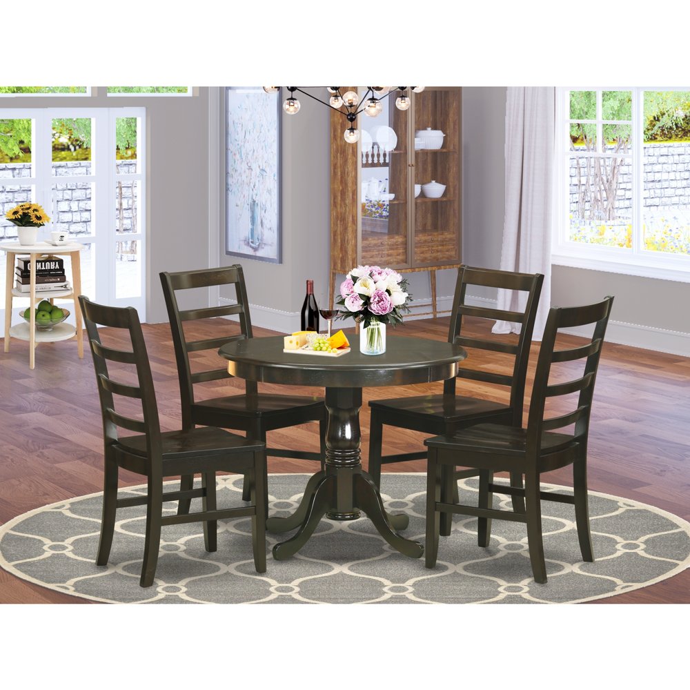 Kitchen Table Set Table Plus 4 Kitchen Dining ChairsFinishCappuccino