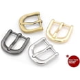 thumbnail image 3 of 4pcs Belt Buckle Single Prong Buckles Belt Purse Making Leather Craft fits 5/8, 3/4, 1 Inch Strap SC97 (1 Inch, Silver), 3 of 3