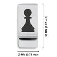 thumbnail image 2 of Stainless Steel Pawn Chess Piece Classic Slim Money Clip Credit Card Holder, 2 of 2