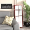 thumbnail image 4 of 4 ft. Tall Japanese Style Eudes Lattice Folding Screen - Rosewood - 6 Panels, 4 of 6
