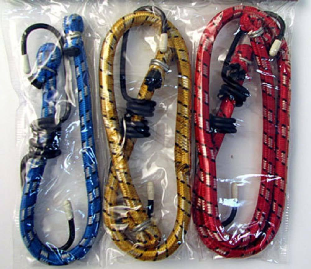 36pc Bungee Bungie Cord Tie Down Straps Set Assortment 12 each 12" 18" 24" NEW 