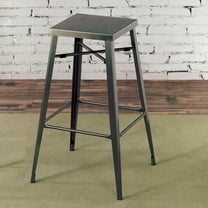 Jopp 30-inch Metal Bar Stools, Set of 2, Gun Metal
