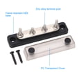 thumbnail image 4 of Bloc de Distribution d'Énergie Terminal, Stockage Raisonnable Anti-Rouille 4 Post M5 Bloc de Jonction de Batterie Base Ignifuge ABS avec Couvercle Transparent pour RV pour Navire, 4 of 8