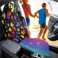 thumbnail image 4 of POLERO Plush Microfiber Bucket Seat Protector, Waterproof Sweating Car Seat Cover, Compatible with Truck Seat Van, Fit for Sedan Vehicle Rainbow Mushroom 1 Pack, 4 of 7