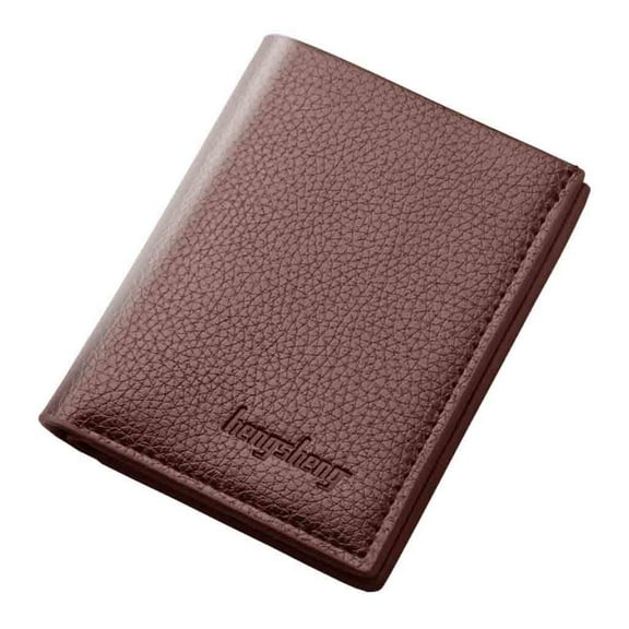 MUSOIE Mens Slim Bifold Wallet RFID Blocking Leather Front Pocket Wallets for Men with ID Window