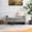 Grey, variant on Modern Teddy Bed End Bench with Arms and Storage, Upholstered Large Foot Rest Stool, Comfy Window Vanity Bench for Living Room, Bedroom, Dorm, Coffee Table, Orange