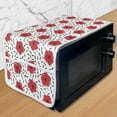thumbnail image 1 of Hibiscus Microwave Oven Cover, Tropical Pattern of Flower Graphic, Water Resistant Organizer with Pockets for Kitchen, 36" x 12", Dark Coral White, by Ambesonne, 1 of 4