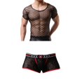 thumbnail image 1 of Camiseta transparente de malla para hombre, chaleco sin mangas para gimnasio, ropa , bóxer con floral, ropa interior XL Baoblaze Camiseta de malla de los hombres, 1 of 8