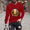 thumbnail image 2 of PuLe Men's Hoodie Men's Fashion Long Sleeve Oktoberfest T Shirt Casual Beer Pub Prints Sports Tops Mens A Shirt Men Shirt, 2 of 5