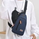 thumbnail image 5 of Bolsa bandolera impermeable para hombre - Mochila ligera para deportes y viajes, 0,33 lbs, 11,5x5,9x1,97 pulgadas, bolso de hombro negro de PU, 5 of 6