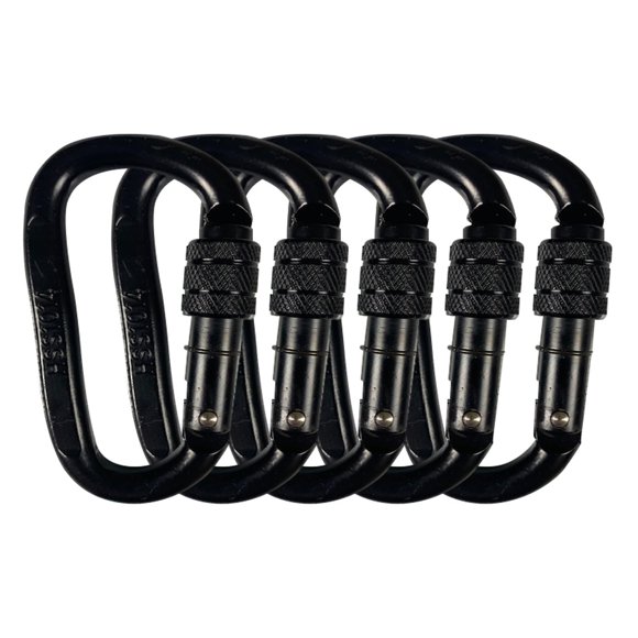 Hunter Safety Systems Recon Steel Carabiners - High-Strength, Easy-Locking, and Versatile Clips (5-Pack)