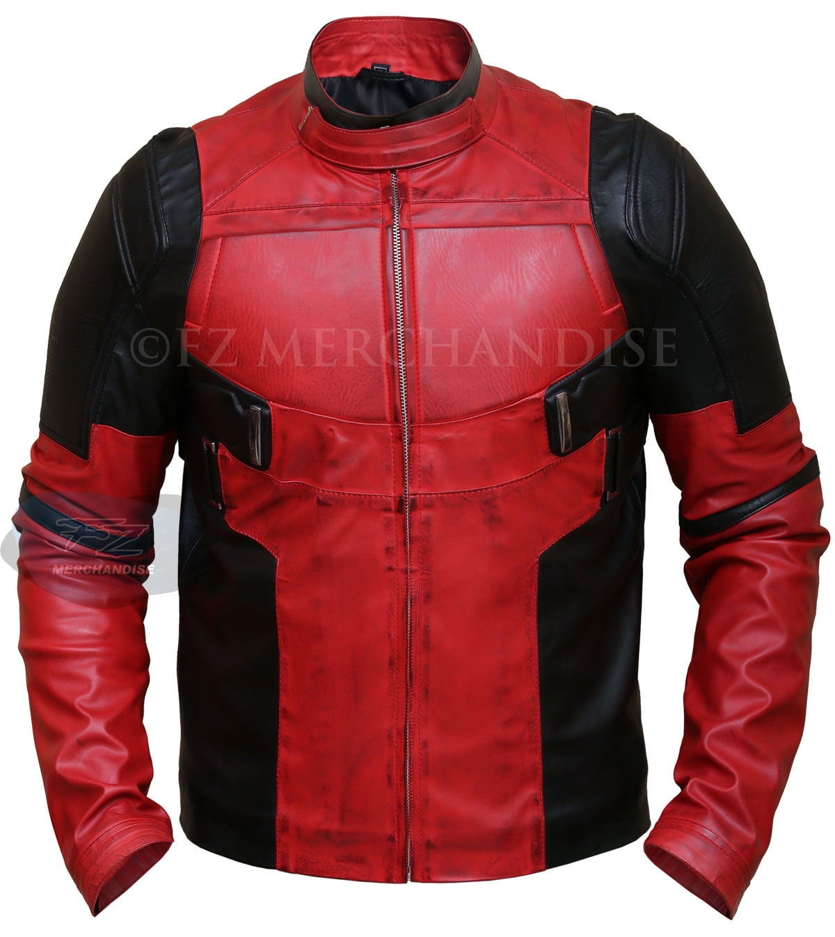 SRHides Mens Motorcycle Deadpool Real Leather Jacket