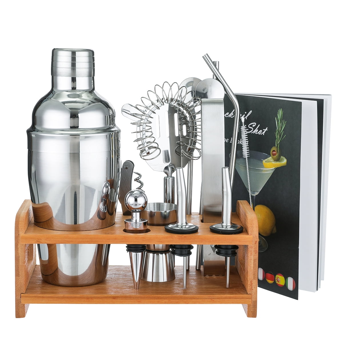 Cocktail Shaker Set Bartender Kit, VONATES 15Pcs Bartender Shaker Set