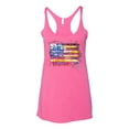 thumbnail image 2 of Wild Bobby, Colorful Neon Flag, Streetwear, Women Tri-Blend Racerback Tank Top, Vintage Pink, Large, 2 of 3