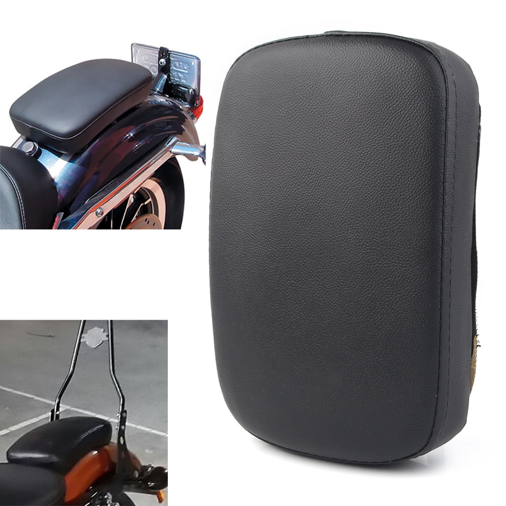 GZYF Motorcycle PU Leather Rear Passenger Seat Pad – 8 Suction Cup Pillion Seat For Harley Sportster 1200N, 883L, 883XL, 883C, 883N (2007-2013), Black
