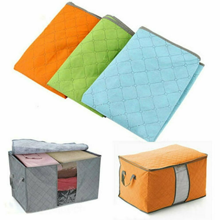 4 Clear Zipper Anti Dust Clothes Storage Bag Quilt Blanket