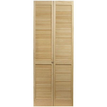 100 Full Louver Bifold Door Clear Joints Unfinished Pine